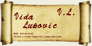 Vida Lupović vizit kartica